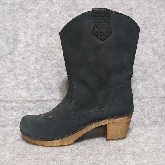 Sanita Shoes - Sanita  black Suede Clog Boots Wooden sole size EU36 US6